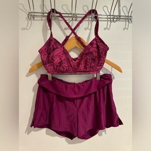 Athleta Burgundy Bikini Set